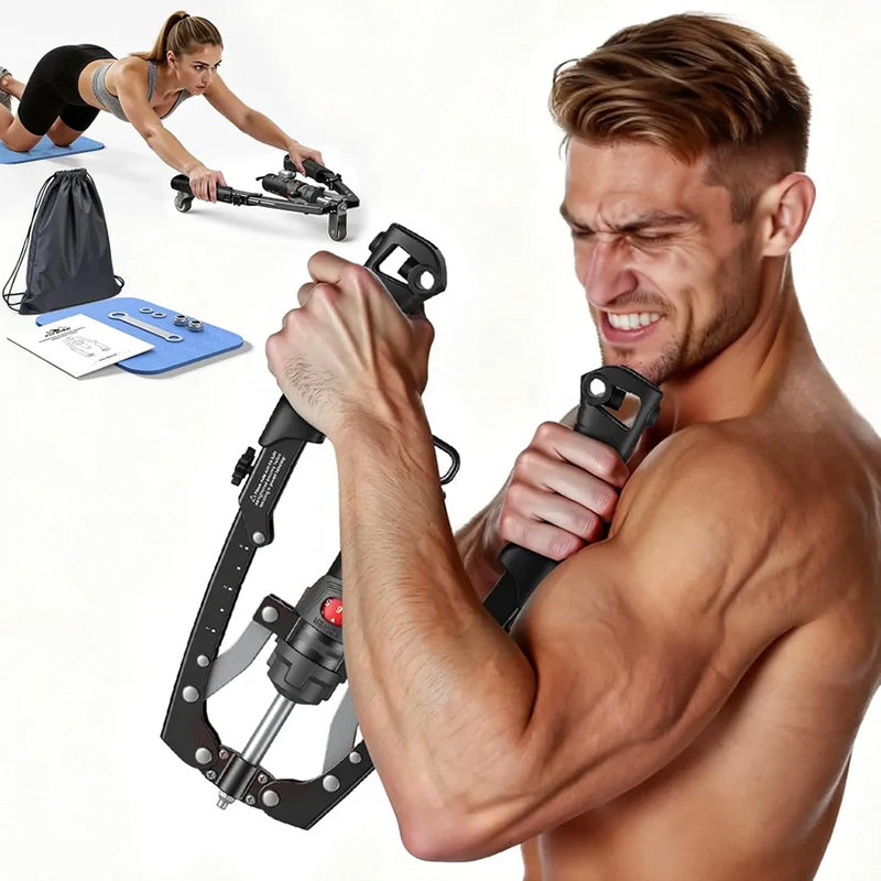 🥳2026 HOT SALE🥳💞50K+ SOLD! 💪🔧 50% OFF! Adjustable Hydraulic Arm Trainer – 10-200kg stepless resistance, smooth low-impact motion. Full-body home workout, no gym fees, joint-friendly. Build strength safely! 🛡️✅