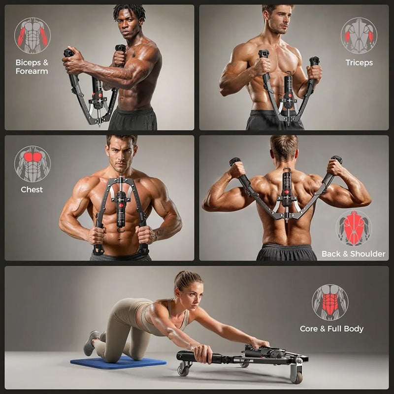 🥳2026 HOT SALE🥳💞50K+ SOLD! 💪🔧 50% OFF! Adjustable Hydraulic Arm Trainer – 10-200kg stepless resistance, smooth low-impact motion. Full-body home workout, no gym fees, joint-friendly. Build strength safely! 🛡️✅