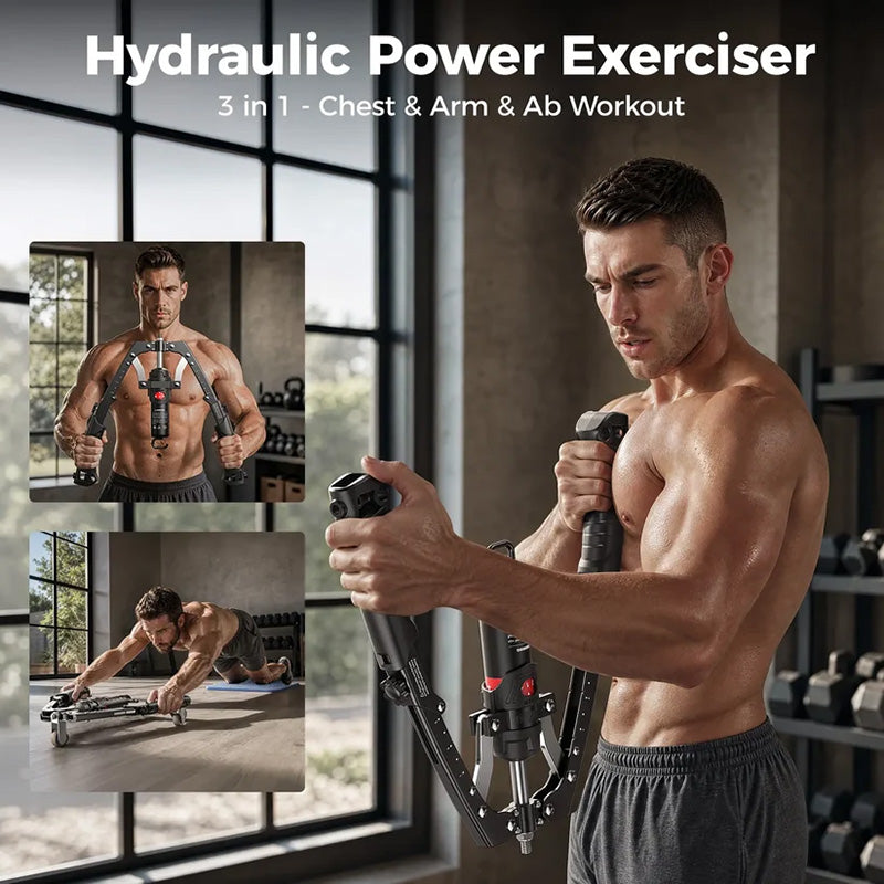 🥳2026 HOT SALE🥳💞50K+ SOLD! 💪🔧 50% OFF! Adjustable Hydraulic Arm Trainer – 10-200kg stepless resistance, smooth low-impact motion. Full-body home workout, no gym fees, joint-friendly. Build strength safely! 🛡️✅