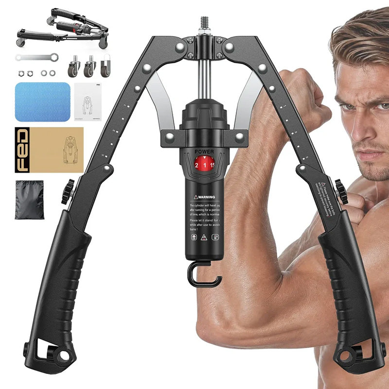 🥳2026 HOT SALE🥳💞50K+ SOLD! 💪🔧 50% OFF! Adjustable Hydraulic Arm Trainer – 10-200kg stepless resistance, smooth low-impact motion. Full-body home workout, no gym fees, joint-friendly. Build strength safely! 🛡️✅