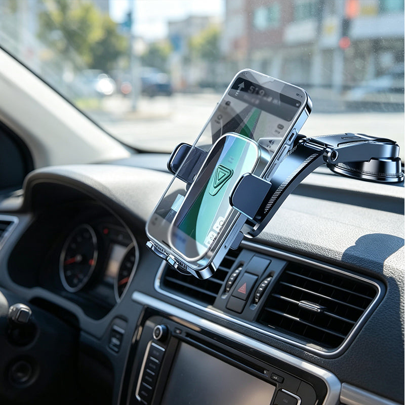 🥳2026 HOT SALE🥳💞50K+ SOLD! 📱🚗 50% OFF! Nano Vacuum Car Phone Holder – relentless grip on any dashboard, 360° folding arm, one-hand auto-lock. No slipping, no glare – safer driving! 🛡️✅