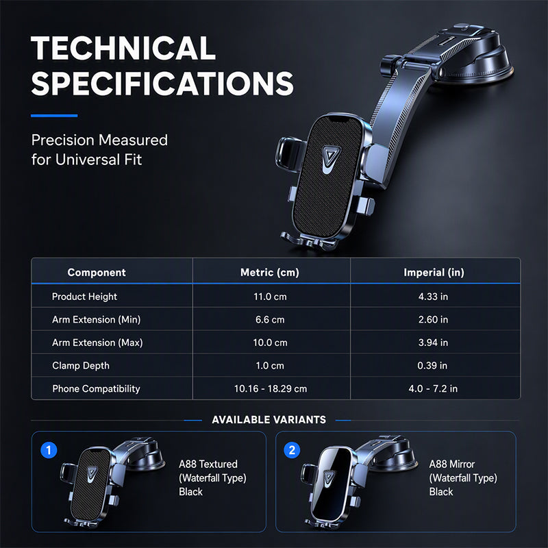 🥳2026 HOT SALE🥳💞50K+ SOLD! 📱🚗 50% OFF! Nano Vacuum Car Phone Holder – relentless grip on any dashboard, 360° folding arm, one-hand auto-lock. No slipping, no glare – safer driving! 🛡️✅