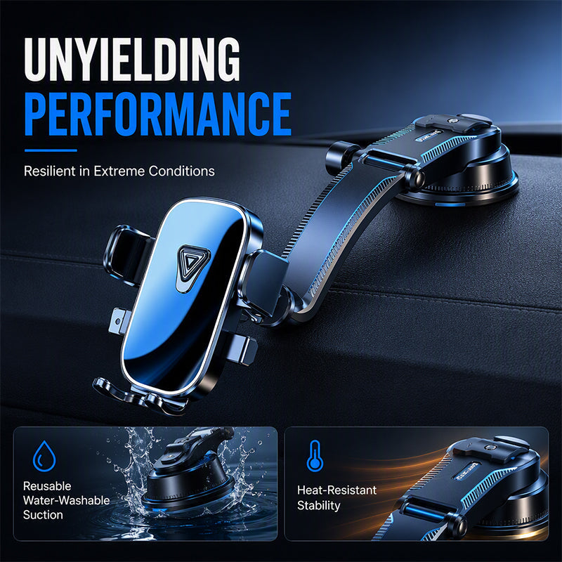 🥳2026 HOT SALE🥳💞50K+ SOLD! 📱🚗 50% OFF! Nano Vacuum Car Phone Holder – relentless grip on any dashboard, 360° folding arm, one-hand auto-lock. No slipping, no glare – safer driving! 🛡️✅