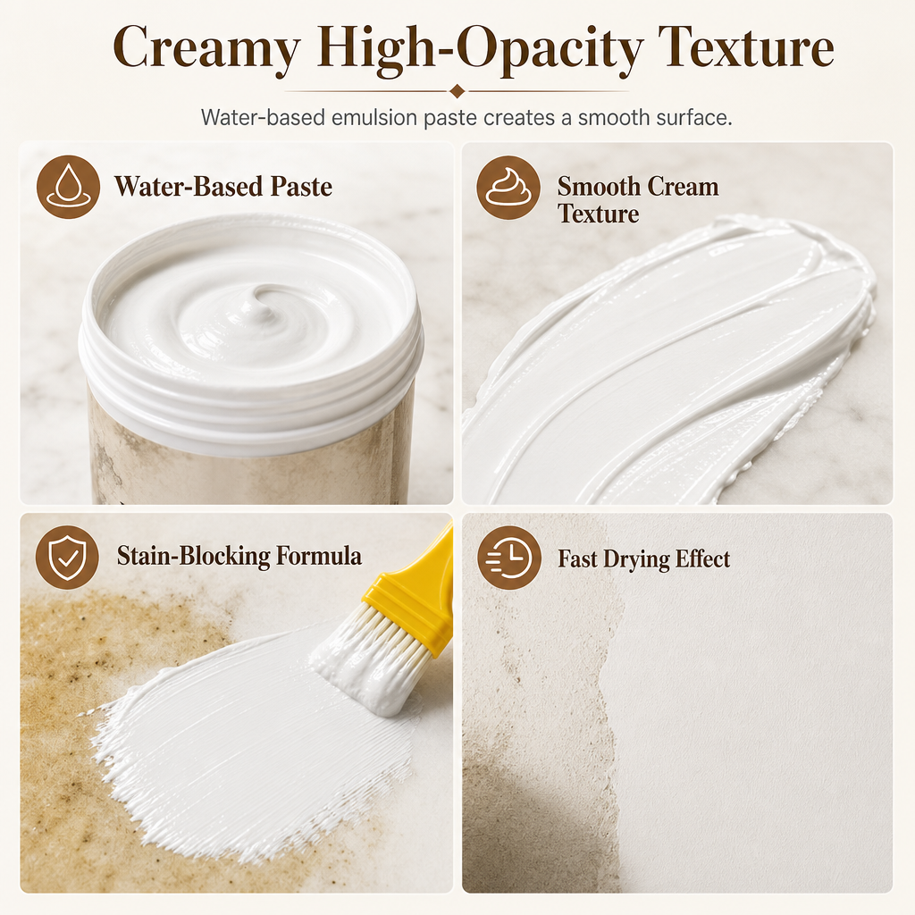 🥳2026 HOT SALE🥳💞50K+ SOLD! 🎨🧱 50% OFF! Wall Repair Touch-Up Paint – creamy high-opacity paste covers yellow stains & scuffs in one coat. 100g pack, 4 simple steps, peel-resistant. Restore walls effortlessly! 🏠✅