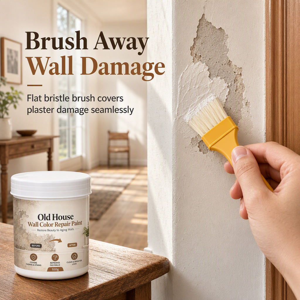 🥳2026 HOT SALE🥳💞50K+ SOLD! 🎨🧱 50% OFF! Wall Repair Touch-Up Paint – creamy high-opacity paste covers yellow stains & scuffs in one coat. 100g pack, 4 simple steps, peel-resistant. Restore walls effortlessly! 🏠✅