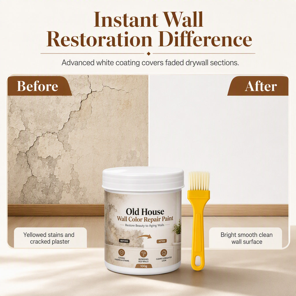 🥳2026 HOT SALE🥳💞50K+ SOLD! 🎨🧱 50% OFF! Wall Repair Touch-Up Paint – creamy high-opacity paste covers yellow stains & scuffs in one coat. 100g pack, 4 simple steps, peel-resistant. Restore walls effortlessly! 🏠✅