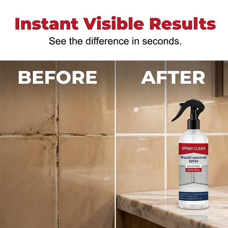 🥳2026 HOT SALE🥳💞50K+ SOLD! 🧴✨ 50% OFF! Multi-Surface Mould & Mildew Remover Spray – deep cleans grout, tiles & walls on contact. Instant visible results, effortless spray! 🏠✅