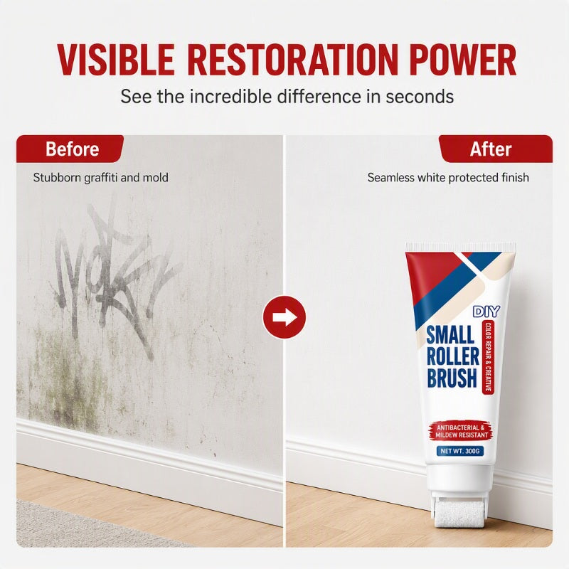 🥳2026 HOT SALE🥳💞50K+ SOLD! 🧱🖌️ 50% OFF! Waterproof Wall Repair Paste with Roller – 300g DIY cream, quick fix cracks, stains & peeling. Safe & easy! 🏠✅