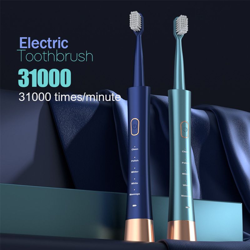 🥳2026 HOT SALE🥳💞50K+ SOLD! 🦷⚡ 50% OFF! Smart Electric Toothbrush – 31,000 RPM deep clean in 60s, smart timer & pressure sensor. Buy 1 get 6 brush heads FREE! IPX7 waterproof, long battery. 🛡️💪