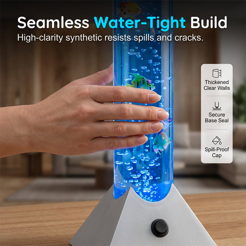 🥳2026 HOT SALE🥳💞50K+ SOLD! 💧🐠 50% OFF! USB Water Column Night Light – bubbling water, swimming fish & colour-changing LEDs. Calming sensory lamp for bedrooms & relaxation. Plug & play! 🌈💡