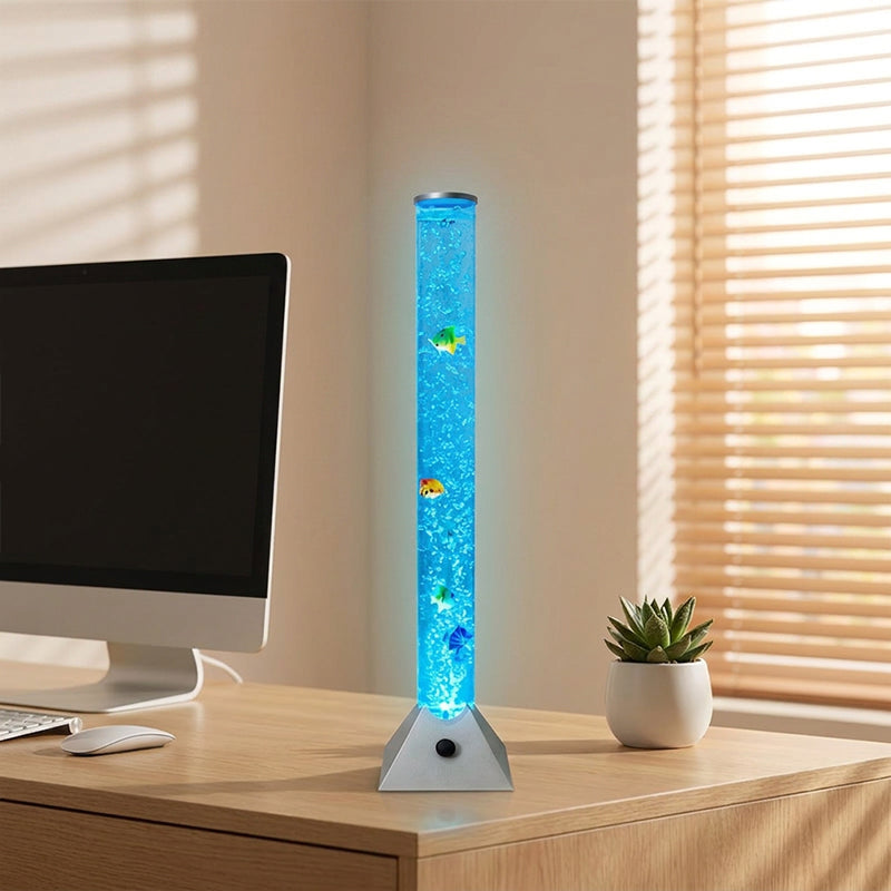 🥳2026 HOT SALE🥳💞50K+ SOLD! 💧🐠 50% OFF! USB Water Column Night Light – bubbling water, swimming fish & colour-changing LEDs. Calming sensory lamp for bedrooms & relaxation. Plug & play! 🌈💡