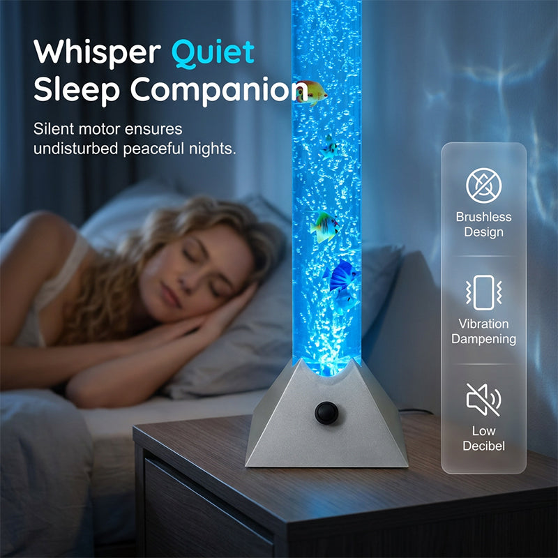🥳2026 HOT SALE🥳💞50K+ SOLD! 💧🐠 50% OFF! USB Water Column Night Light – bubbling water, swimming fish & colour-changing LEDs. Calming sensory lamp for bedrooms & relaxation. Plug & play! 🌈💡