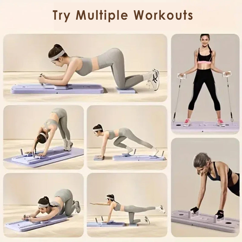 🥳2026 HOT SALE🥳💞50K+ SOLD! 💪🏋️ 50% OFF! Total Body Workout & Core Training Board – full-body exercises on one board, 50-lb cords assist, 24 anti-slip pads, timer & foldable. Home gym made easy! 🏠✅