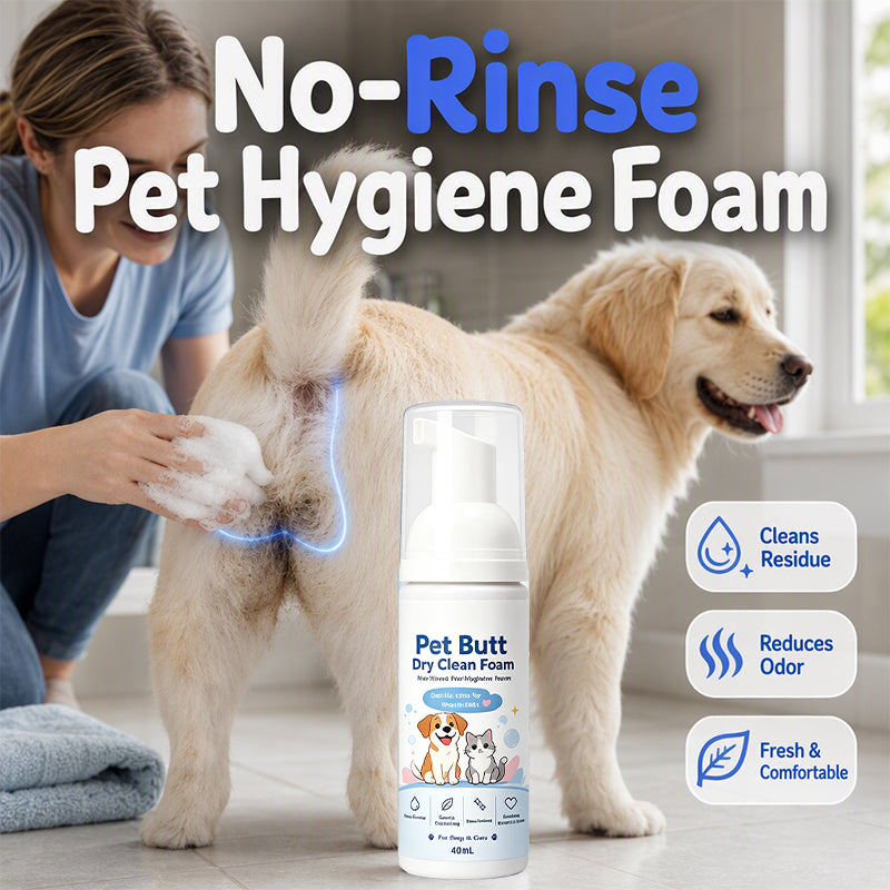 🥳2026 HOT SALE🥳💞50K+ SOLD! 🐾✨ 50% OFF! No-Rinse Pet Hygiene Foam – quick clean for dogs & cats, wipe away mess without a bath. 40ml, gentle & easy! 🧼💚