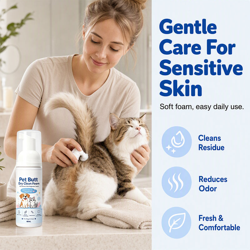 🥳2026 HOT SALE🥳💞50K+ SOLD! 🐾✨ 50% OFF! No-Rinse Pet Hygiene Foam – quick clean for dogs & cats, wipe away mess without a bath. 40ml, gentle & easy! 🧼💚