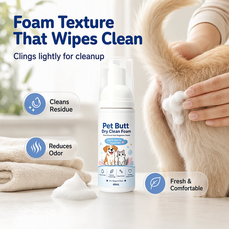 🥳2026 HOT SALE🥳💞50K+ SOLD! 🐾✨ 50% OFF! No-Rinse Pet Hygiene Foam – quick clean for dogs & cats, wipe away mess without a bath. 40ml, gentle & easy! 🧼💚