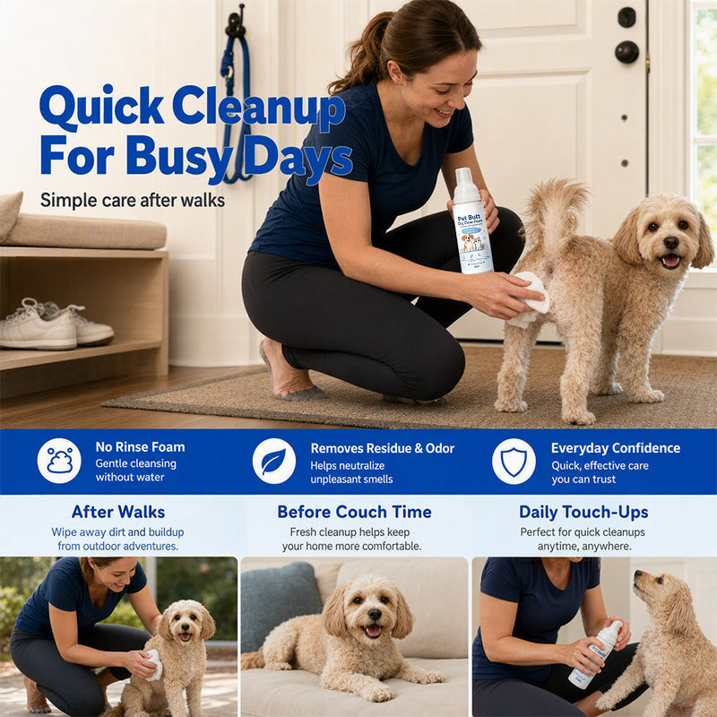 🥳2026 HOT SALE🥳💞50K+ SOLD! 🐾✨ 50% OFF! No-Rinse Pet Hygiene Foam – quick clean for dogs & cats, wipe away mess without a bath. 40ml, gentle & easy! 🧼💚