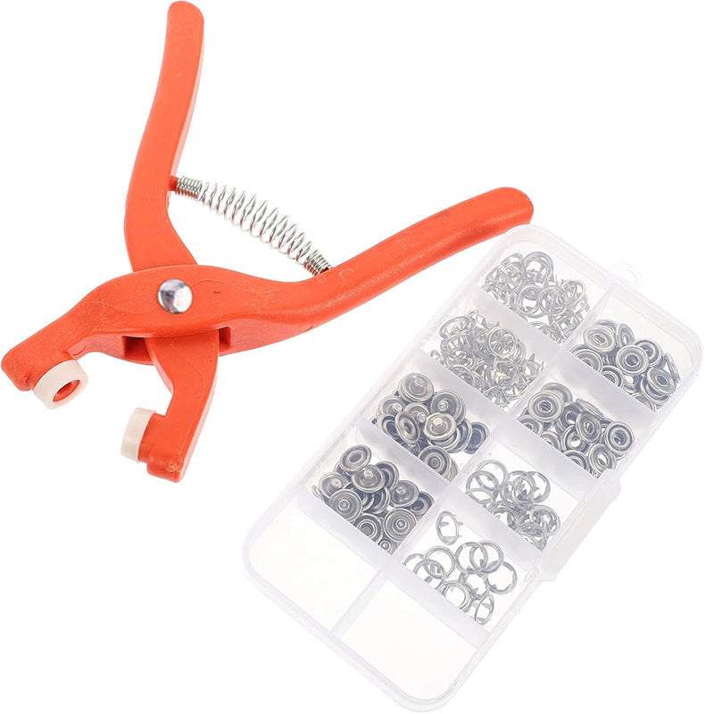 🥳2026 HOT SALE🥳💞50K+ SOLD! 🧷✨ 50% OFF TODAY ONLY! Sew-Free Snap Fastener Plier Kit – no needle, no thread! Ergonomic plier & durable snaps for shirts, curtains, crafts & pet clothing. Storage box included! 🛡️💪