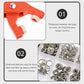 🥳2026 HOT SALE🥳💞50K+ SOLD! 🧷✨ 50% OFF TODAY ONLY! Sew-Free Snap Fastener Plier Kit – no needle, no thread! Ergonomic plier & durable snaps for shirts, curtains, crafts & pet clothing. Storage box included! 🛡️💪