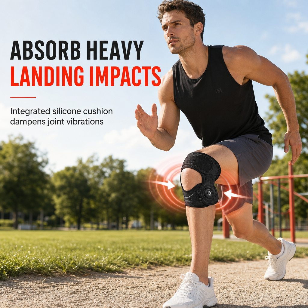 🥳2026 HOT SALE🥳💞50K+ SOLD! 🦵🔒 50% OFF! Adjustable Silicone Patella Stabilizer Strap – dial-adjusted steel wire compression, shock-absorbing pad & breathable dual strap. Stable knees for running & tennis! 🛡️💪