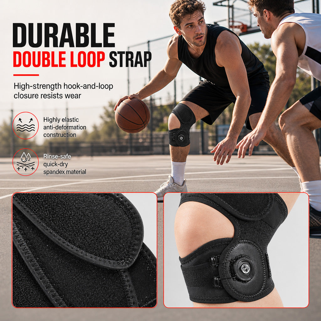 🥳2026 HOT SALE🥳💞50K+ SOLD! 🦵🔒 50% OFF! Adjustable Silicone Patella Stabilizer Strap – dial-adjusted steel wire compression, shock-absorbing pad & breathable dual strap. Stable knees for running & tennis! 🛡️💪
