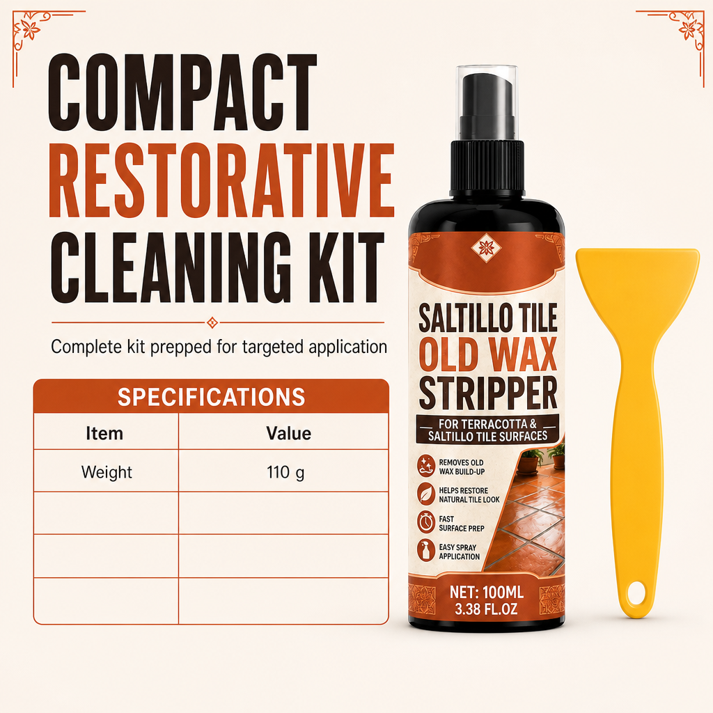 🥳2026 HOT SALE🥳💞50K+ SOLD! 🧴🧽 50% OFF! Terracotta & Saltillo Tile Wax Remover Spray – active foam dissolves thick wax, includes scraper. Restore natural matte finish in 3 steps! 🏺✨