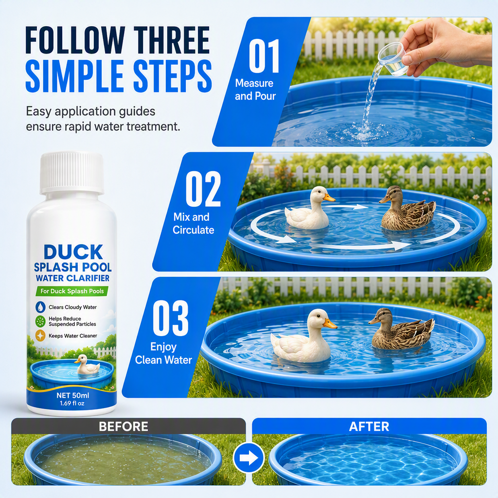 🥳2026 HOT SALE🥳💞50K+ SOLD! 🦆💧 50% OFF! Duck Pond Water Purifier & Clarifier – binds suspended dirt, clears muddy water fast. Just pour, stir & let ducks play! ✨✅