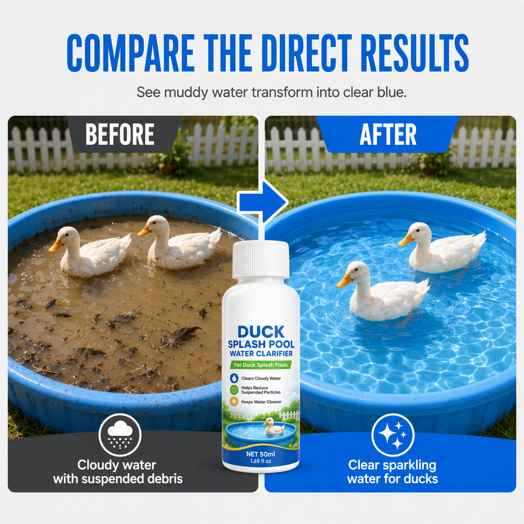 🥳2026 HOT SALE🥳💞50K+ SOLD! 🦆💧 50% OFF! Duck Pond Water Purifier & Clarifier – binds suspended dirt, clears muddy water fast. Just pour, stir & let ducks play! ✨✅