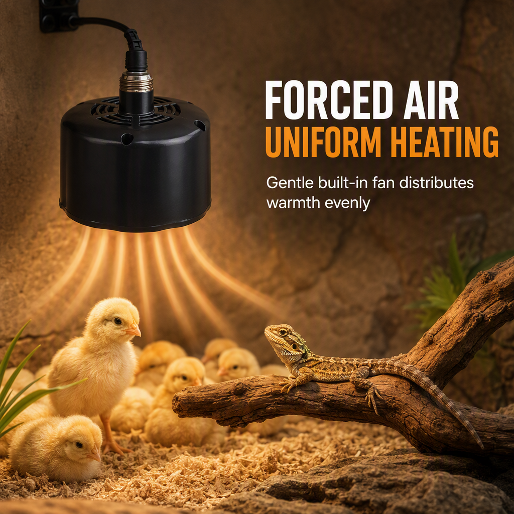 🥳2026 HOT SALE🥳💞50K+ SOLD! 🐥🔥 50% OFF! Intelligent Brooder Heater – digital temp control & forced-air circulation for even warmth. E27 screw-in, for chicks & small animals. Safe & compact! 🛡️✅