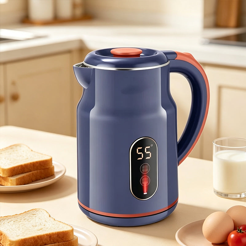 🥳2026 HOT SALE🥳💞50K+ SOLD! ☕🔥 50% OFF! Smart Electric Kettle – 3L, 1500W fast boil, 55°C keep warm, temp display & cool-touch. Family-size convenience! 🛡️✅