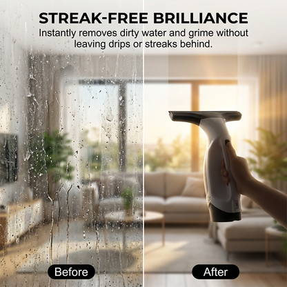 🥳2026 HOT SALE🥳💞50K+ SOLD! 🧊💙50% OFF! Electric Window Vacuum with Extension Rod – sucks up dirty water, streak-free silicone blade, 130cm reach. No ladder needed! 🏠✅
