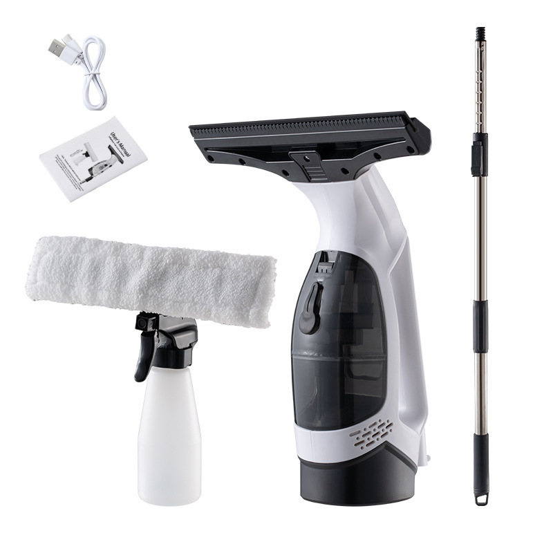 🥳2026 HOT SALE🥳💞50K+ SOLD! 🧊💙50% OFF! Electric Window Vacuum with Extension Rod – sucks up dirty water, streak-free silicone blade, 130cm reach. No ladder needed! 🏠✅