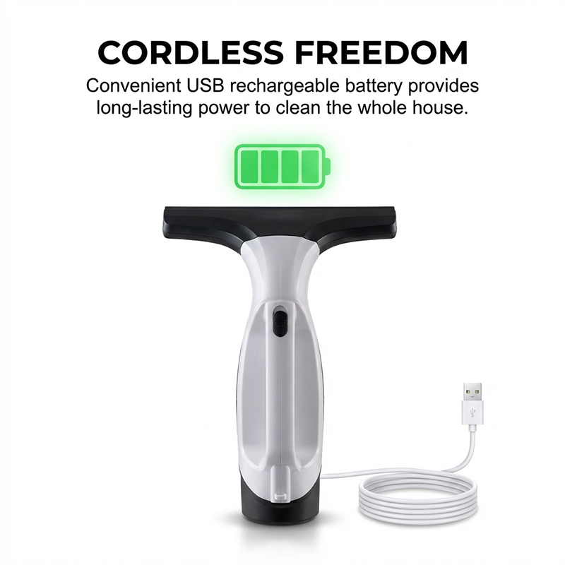 🥳2026 HOT SALE🥳💞50K+ SOLD! 🧊💙50% OFF! Electric Window Vacuum with Extension Rod – sucks up dirty water, streak-free silicone blade, 130cm reach. No ladder needed! 🏠✅
