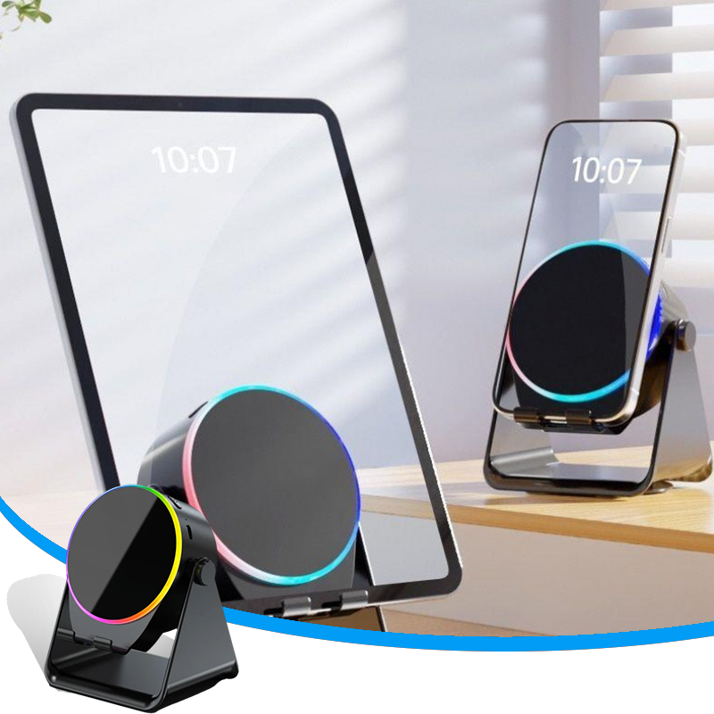 🥳2026 HOT SALE🥳💞50K+ SOLD! 🎵📱 50% OFF! 4-in-1 Wireless Speaker Stand – induction speaker, Bluetooth, phone stand & RGB light. 360° rotation, 2000mAh, IPX7 waterproof. Immersive sound anywhere! 🛡️🔋
