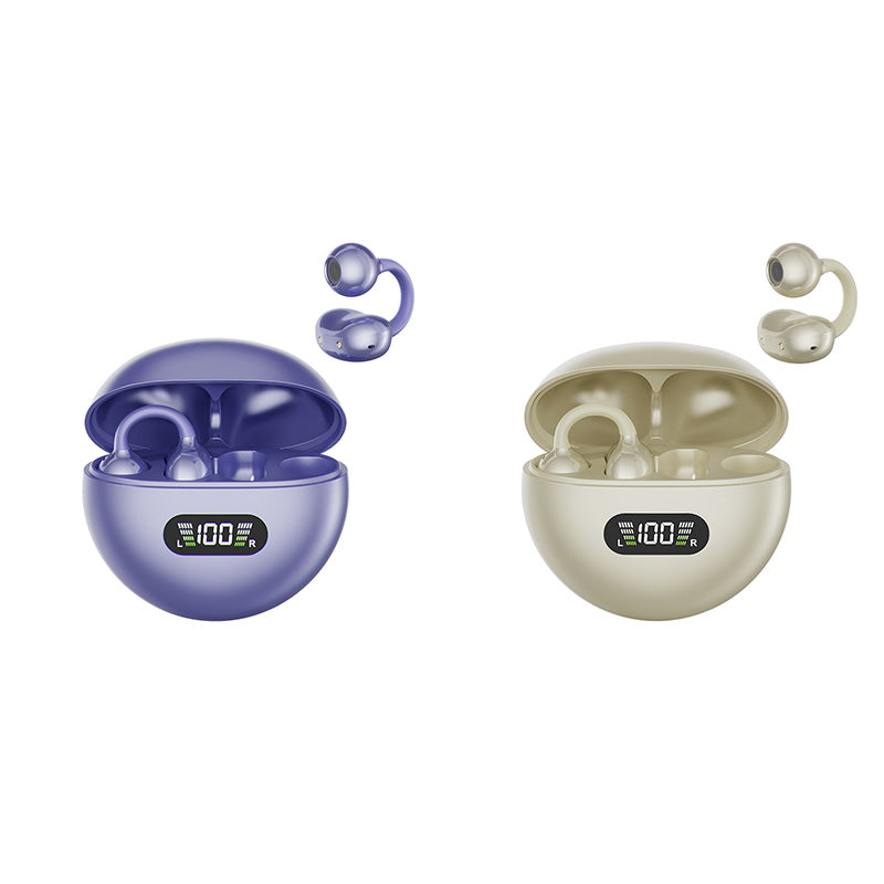 🥳2026 HOT SALE🥳💞50K+ SOLD! 🎧👂 50% OFF! Open-Ear Clip-On Bluetooth Earbuds – all-day comfort, immersive sound, leakage control, 8-10h battery, touch control. No ear pain! 🔋💪