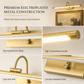 🥳2026 HOT SALE🥳💞50K+ SOLD! 💡✨ 50% OFF! Modern LED Bathroom Vanity Light – adjustable brass body, dual-axis rotation, museum-quality spotlight, flicker-free. Perfect for mirrors & wall art! 🛡️💪