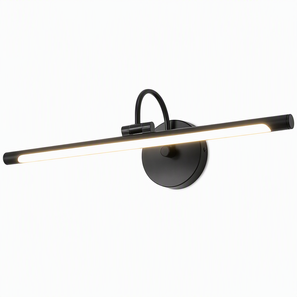 🥳2026 HOT SALE🥳💞50K+ SOLD! 💡✨ 50% OFF! Modern LED Bathroom Vanity Light – adjustable brass body, dual-axis rotation, museum-quality spotlight, flicker-free. Perfect for mirrors & wall art! 🛡️💪