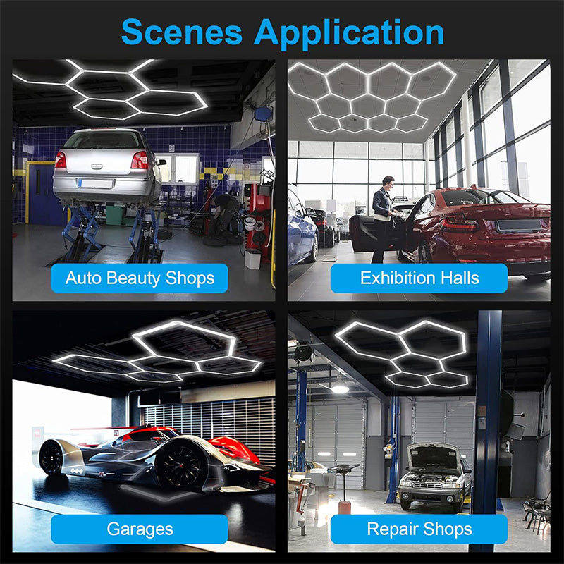 🥳2026 HOT SALE🥳💞50K+ SOLD! 💡🏠 50% OFF! Hexagon LED Garage Light – 6000LM ultra-bright, 5 adjustable panels, no dark spots. E26 easy install, dustproof & 50,000h. Light up your garage! 🔧💪