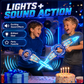 🥳2026 HOT SALE🥳💞50K+ SOLD! ⚔️✨ 50% OFF! Rechargeable Double-Blade Light Up Sword – 360° spin, extendable, 24 light modes, motion sounds, USB-C. Epic gift for kids 6+! 🎁💪