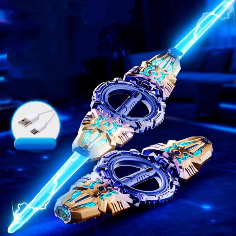 🥳2026 HOT SALE🥳💞50K+ SOLD! ⚔️✨ 50% OFF! Rechargeable Double-Blade Light Up Sword – 360° spin, extendable, 24 light modes, motion sounds, USB-C. Epic gift for kids 6+! 🎁💪