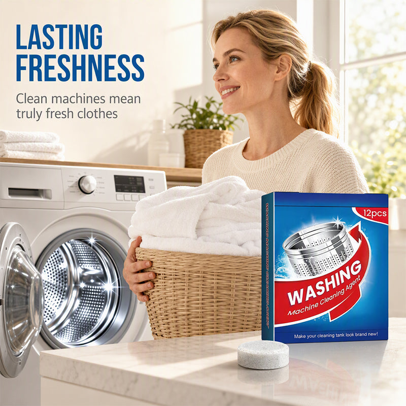 🥳2026 HOT SALE🥳💞50K+ SOLD! 🧼🌀 50% OFF! Washing Machine Cleaner Tablets – deep clean, dissolve scale & mold, eliminate odors. 12 tablets for front & top loaders! ✨✅