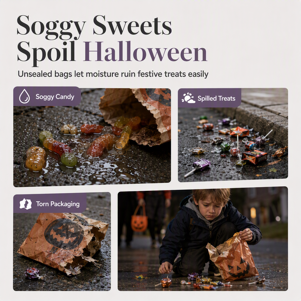 🥳2026 HOT SALE🥳💞50K+ SOLD! 🎃👻 LAST DAY SPECIAL £9.99! Halloween Self-Sealing Treat Bags – 100 pcs, airtight & moisture-proof. Keep cookies & candy fresh! 🍪✨