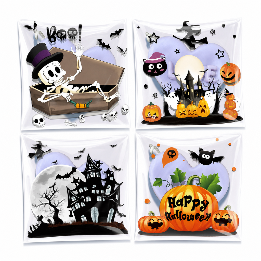 🥳2026 HOT SALE🥳💞50K+ SOLD! 🎃👻 LAST DAY SPECIAL £9.99! Halloween Self-Sealing Treat Bags – 100 pcs, airtight & moisture-proof. Keep cookies & candy fresh! 🍪✨