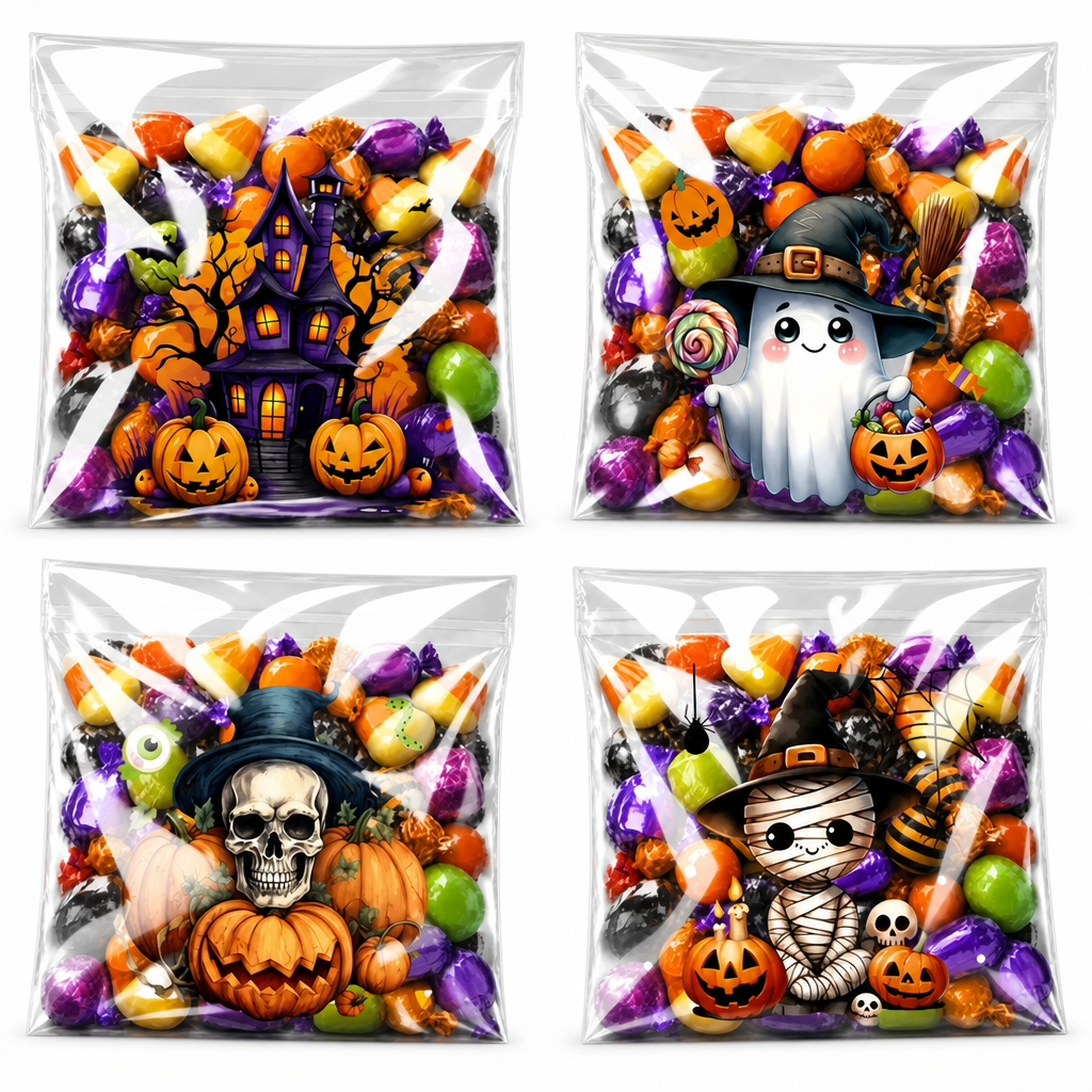 🥳2026 HOT SALE🥳💞50K+ SOLD! 🎃👻 LAST DAY SPECIAL £9.99! Halloween Self-Sealing Treat Bags – 100 pcs, airtight & moisture-proof. Keep cookies & candy fresh! 🍪✨
