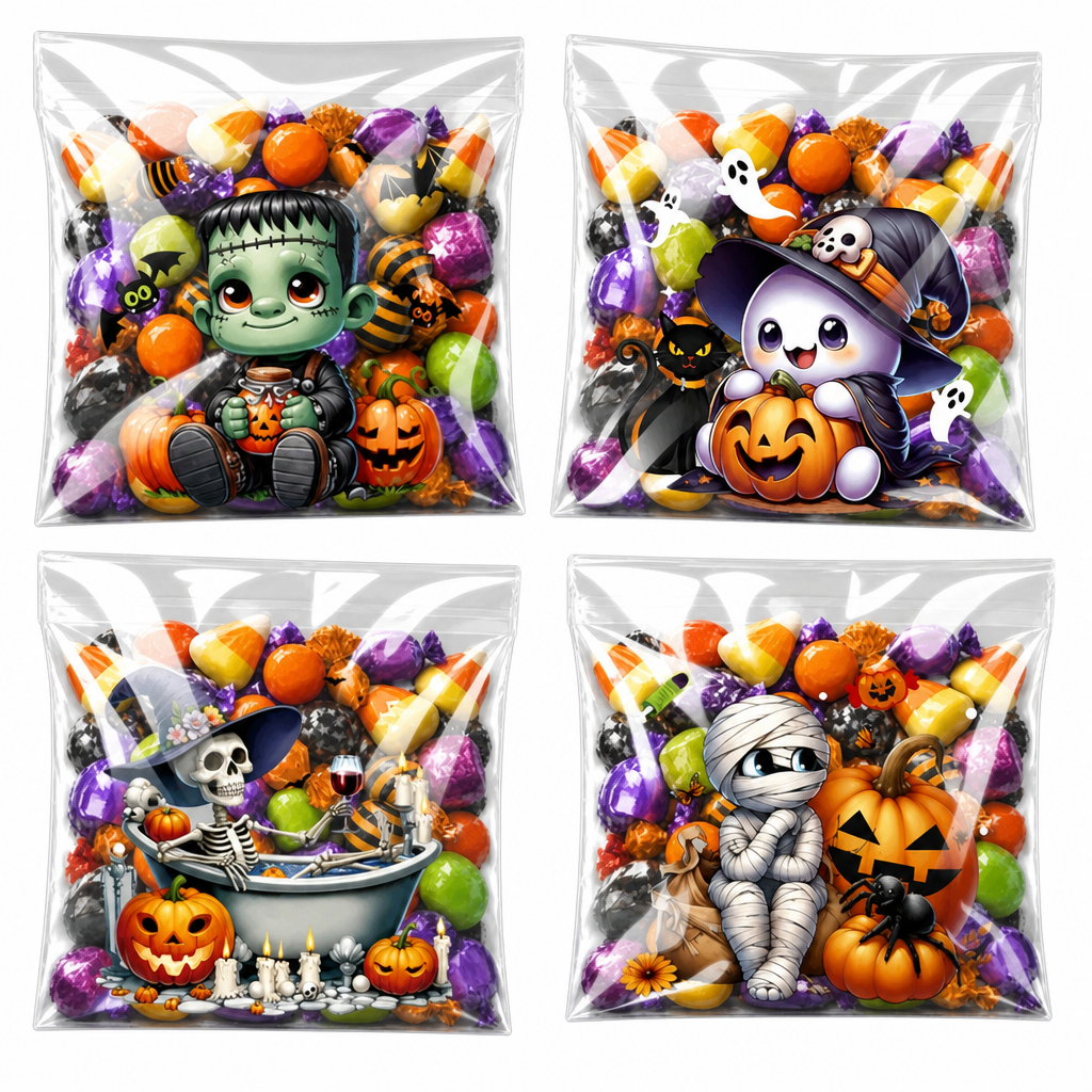 🥳2026 HOT SALE🥳💞50K+ SOLD! 🎃👻 LAST DAY SPECIAL £9.99! Halloween Self-Sealing Treat Bags – 100 pcs, airtight & moisture-proof. Keep cookies & candy fresh! 🍪✨