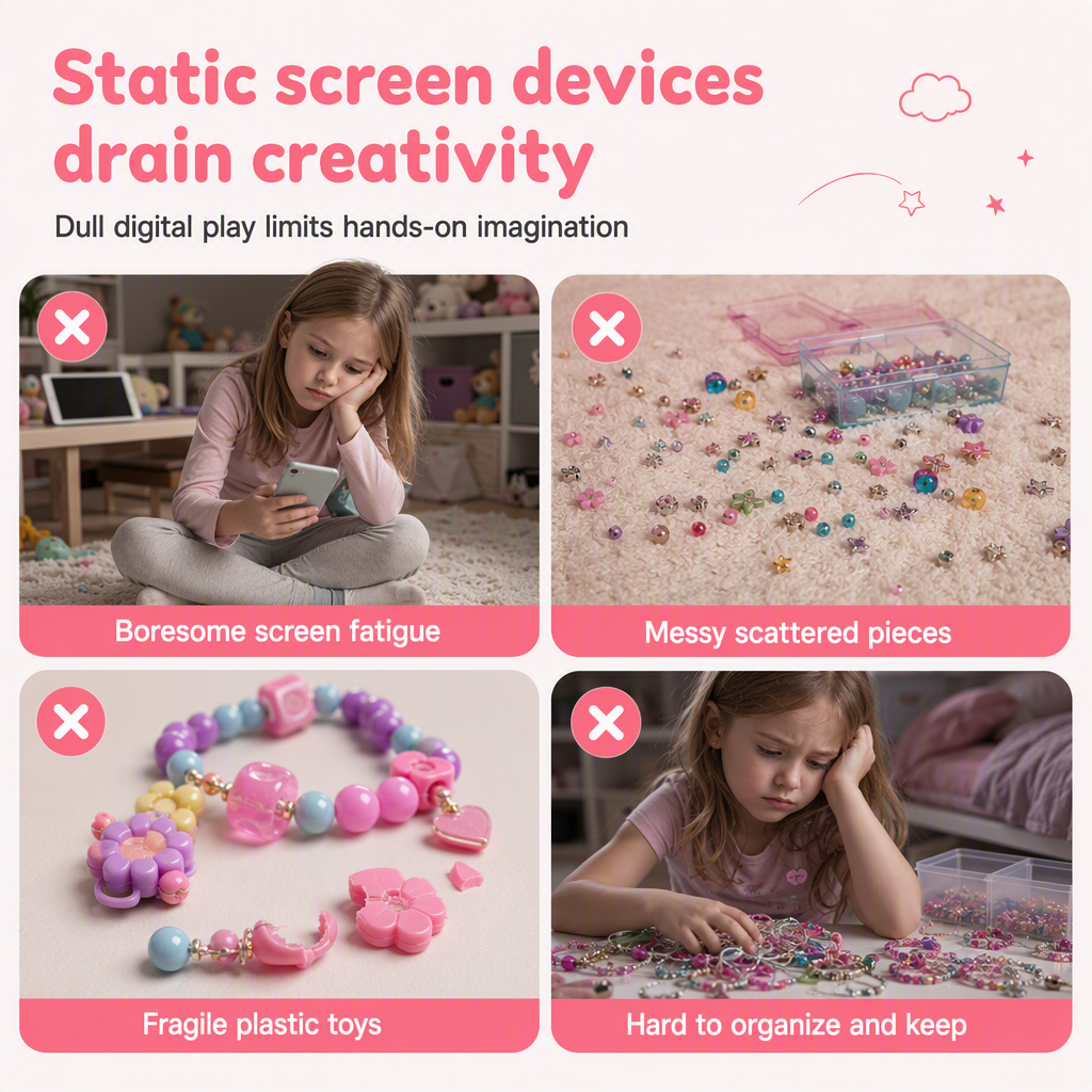 🥳2026 HOT SALE🥳💞50K+ SOLD! 🎄✨ 50% OFF! Kids DIY Charm Bracelet Making Kit – colorful beads & pendants, no tools needed. Screen-free creativity for kids! 👧💚