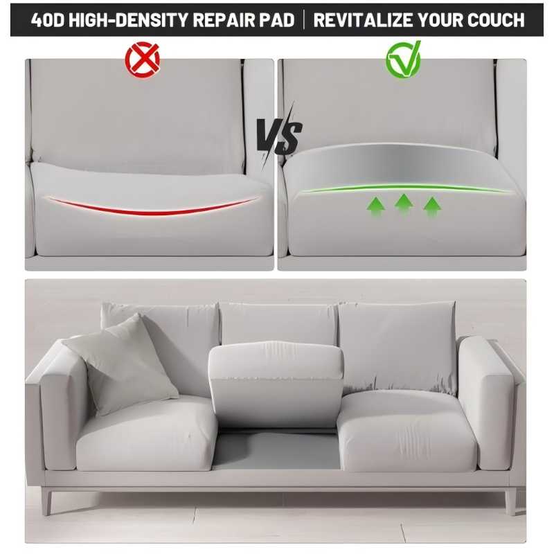 🥳2026 HOT SALE🥳💞50K+ SOLD! 🛋️💪 50% OFF! High-Density Foam Couch Cushion Support – 40D foam firms up sagging seats, arched shape spreads pressure & trims to fit. Revive your sofa! 🛡️✅
