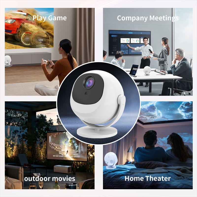 🥳2026 HOT SALE🥳💞50K+ SOLD! 📽️✨ 50% OFF! 360° Portable Smart HD Projector – native 1080P, 4K support, WiFi 6, Bluetooth, built-in Hi-Fi speaker. Project anywhere! 🎬💪