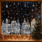 🥳2026 HOT SALE🥳💞50K+ SOLD! 🎄🪟 50% OFF! Christmas Village Window Cling Set – 78 pieces, static cling, no glue, reusable. Double-sided visible. Transform windows into a festive wonderland! ✨✅