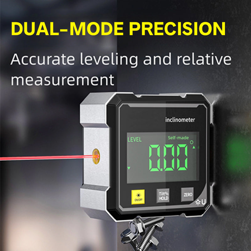 🥳2026 HOT SALE🥳💞50K+ SOLD! 📐🔦 50% OFF! 4-Side Magnetic Digital Angle Gauge – dual laser, 360° magnetic, ±0.2° accuracy. Hands-free precision for DIY & carpentry! 🛡️💪